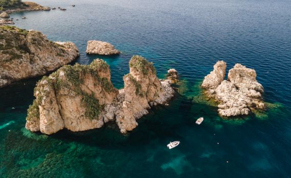 I faraglioni di Scopello visti dall'alto